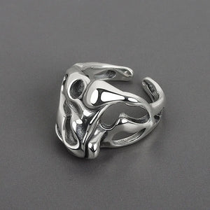 Silver Color Irregular Hollow Ring