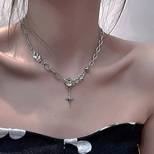 Crystal Opal Pendant Necklace