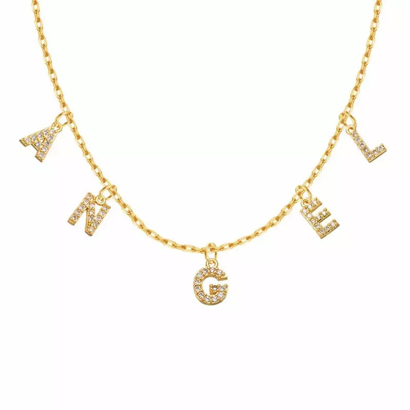 Personalized Name Necklace - Zirconia