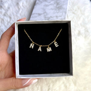 Personalized Name Necklace - Zirconia